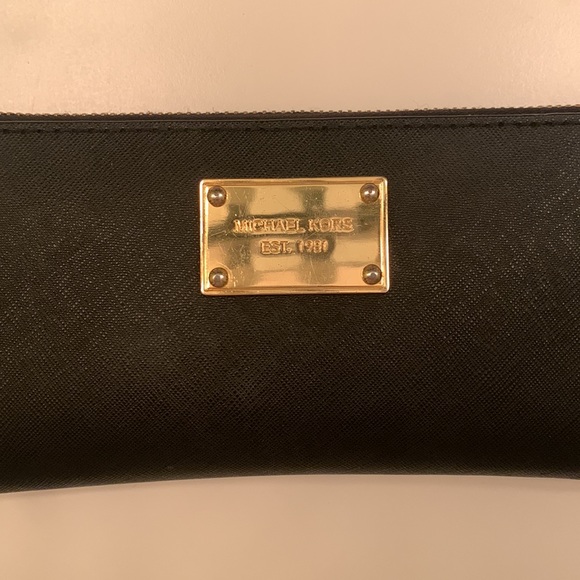 Michael Kors Black Leather Wallet - Picture 3 of 7